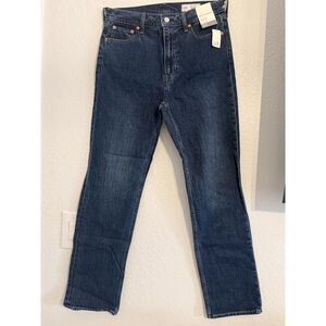 GAP 90s Straight Jeans 30/10R High Rise Dark Wash Denim NWT